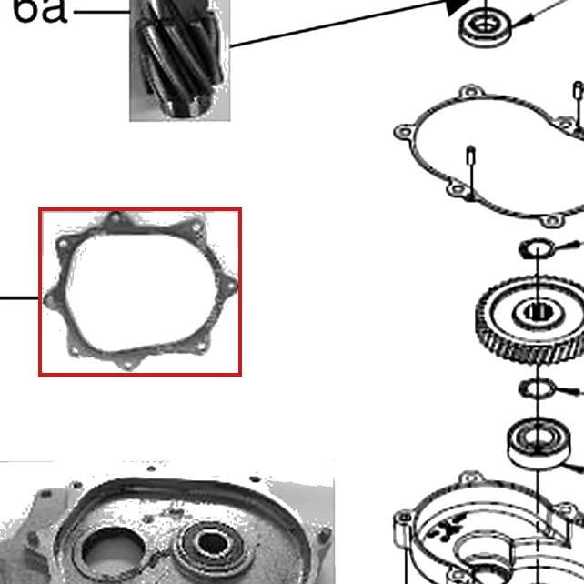 Garnitura capac intermediar motoburghiu RURIS TT14, pozitia 19 pe plansa