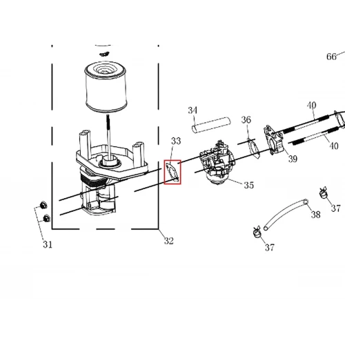Garnitura carburator motor FC192 RURIS, pozitia 33, cod psfc192-1-33