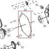 Garnitura carter motor FC192 RURIS, pozitia 24 pe plansa