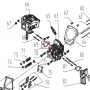 Garnitura evacuare motor motocultor RURIS 731K, pozitia 69, cod ps731k-3-69