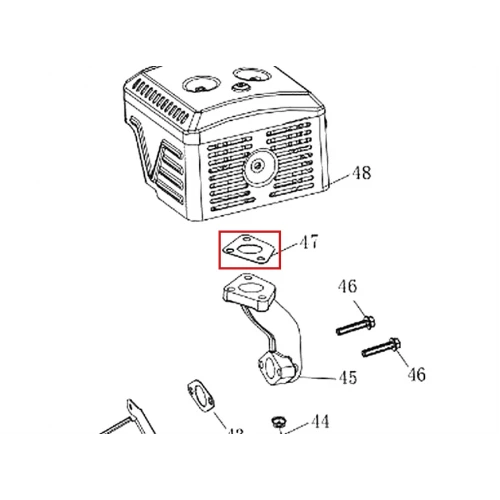 Garnitura colector evacuare motor FC192 RURIS, pozitia 47, cod psfc192-1-47