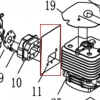 Garnitura izolator motoburghiu RURIS TT14, pozitia 11 pe plansa