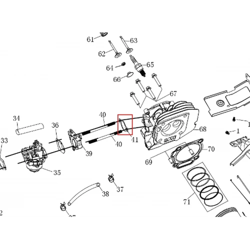 Garnitura izolator motor FC192 RURIS, pozitia 41, cod psfc192-1-41