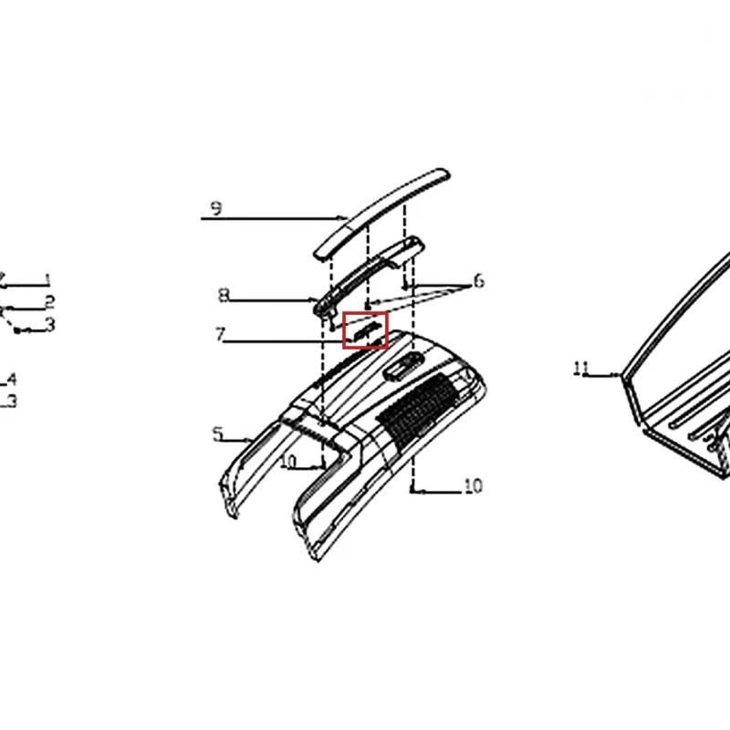 Indicator masina de tuns gazon RURIS RX 441S, pozitia 7 plansa 6