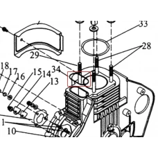 Inel motosapa RURIS 650/651KSD, pozitia 34, cod ps178f-1-34