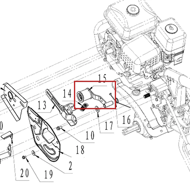 Intinzator RURIS DAC 6500K motosapa, pozitia 15 plansa 4