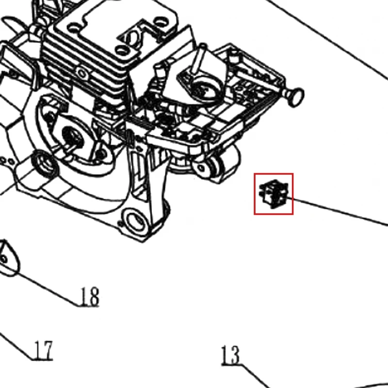 Intrerupator motoferastrau RURIS 367/492/512, pozitia B19 pe plansa