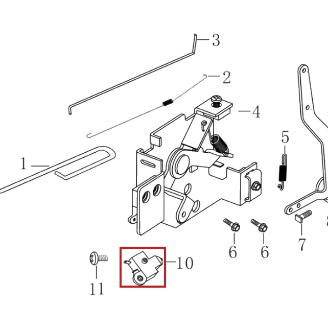 Intrerupator RURIS DAC 777K motocositoare, pozitia 10 plansa 10 a motorului