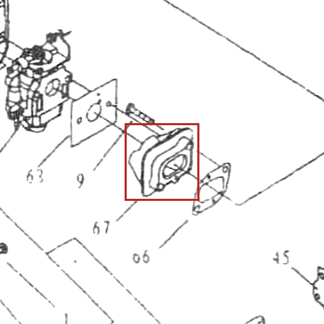 Izolator motoburghiu RURIS TT10, pozitia 67 pe plansa