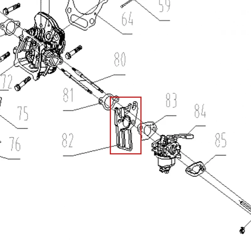 Izolator motosapa RURIS 701KS, pozitia 82 pe plansa