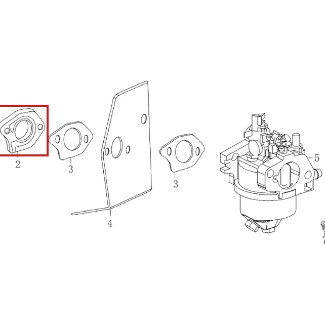 Izolator RURIS DAC 777K motocositoare, pozitia 2 plansa 7 a motorului