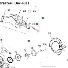 Levier soc motoferastrau RURIS DAC 401S, plansa 1 pozitia 36, cod ps401s-1-36