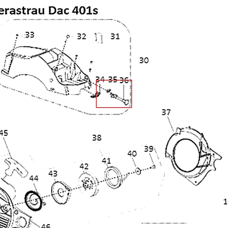 Levier soc motoferastrau RURIS DAC 401S, pozitia 36 plansa 1