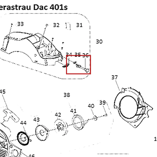 Levier soc motoferastrau RURIS DAC 401S, pozitia 36 plansa 1