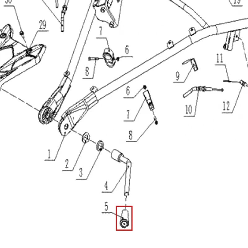Maner motosapa RURIS 1001KSD, pozitia 5 pe plansa