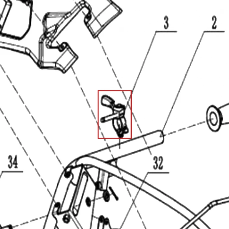 Maneta acceleratie motosapa RURIS 650/651KSD, pozitia 3 pe plansa