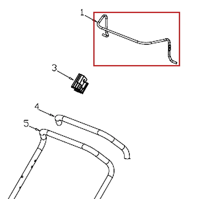 Maneta motor stop scarificator gazon RURIS RXH999, pozitia 1 plansa 1