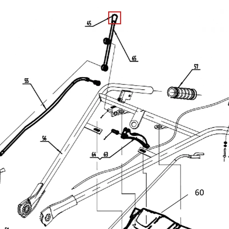 Manson maneta schimbator motocultor RURIS 918, pozitia 45 pe plansa