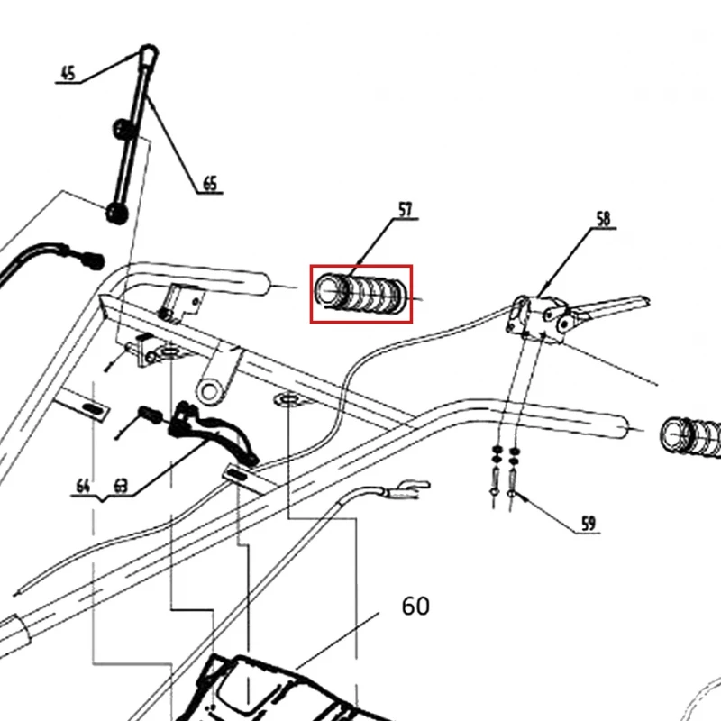 Manson ghidon motocultor RURIS 918, pozitia 57 pe plansa