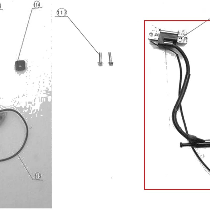 Modul aprindere motosapa RURIS 1300KS, pozitia 118 pe plansa