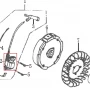 Modul aprindere motor scarificator gazon RURIS RXH999, plansa 16 pozitia 2, cod psrxh999-16-2