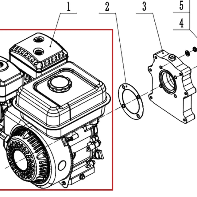 Motor 170F RURIS DAC 185 motosapatoare, pozitia 1 plansa 3