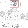 Motor Loncin ax vertical RURIS DAC 777K motocositoare, pozitia 24 plansa 2 a masinii