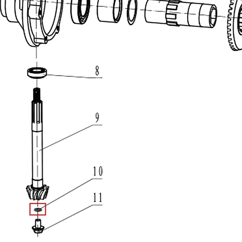 O-ring 11.2x2.65 RURIS ps815-5-10, pozitia 10 plansa 5