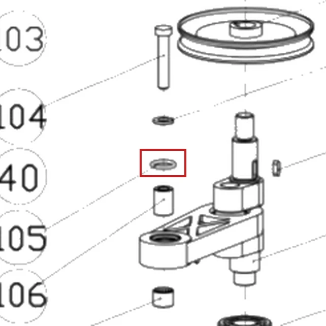 Oring 15x2.65 RURIS DAC 777K motocositoare, pozitia 105 plansa 4 a masinii