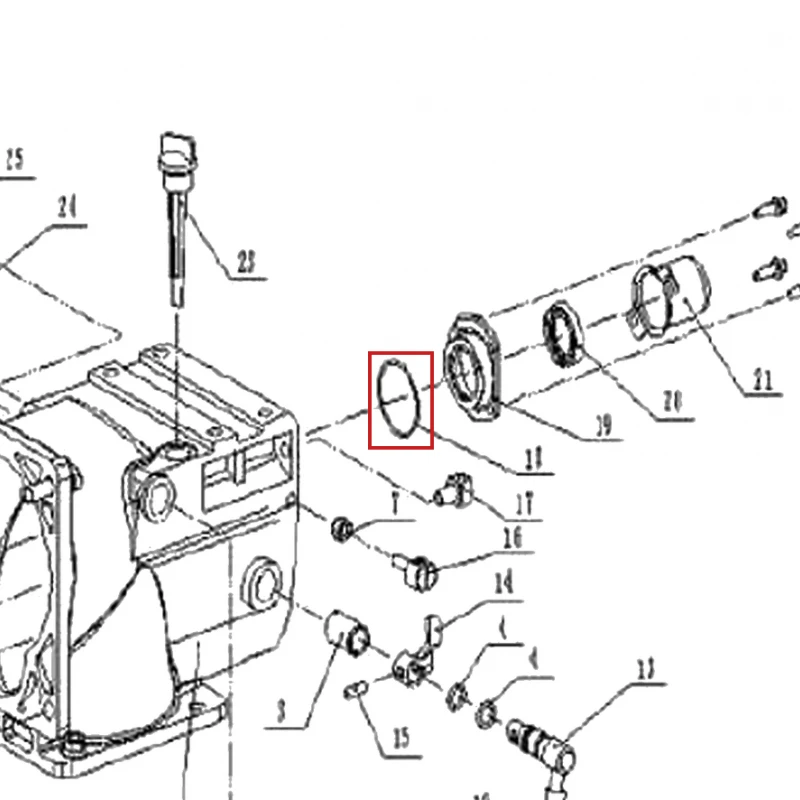 Oring 45x1.8 motosapa RURIS 1001KSD, pozitia 18 pe plansa