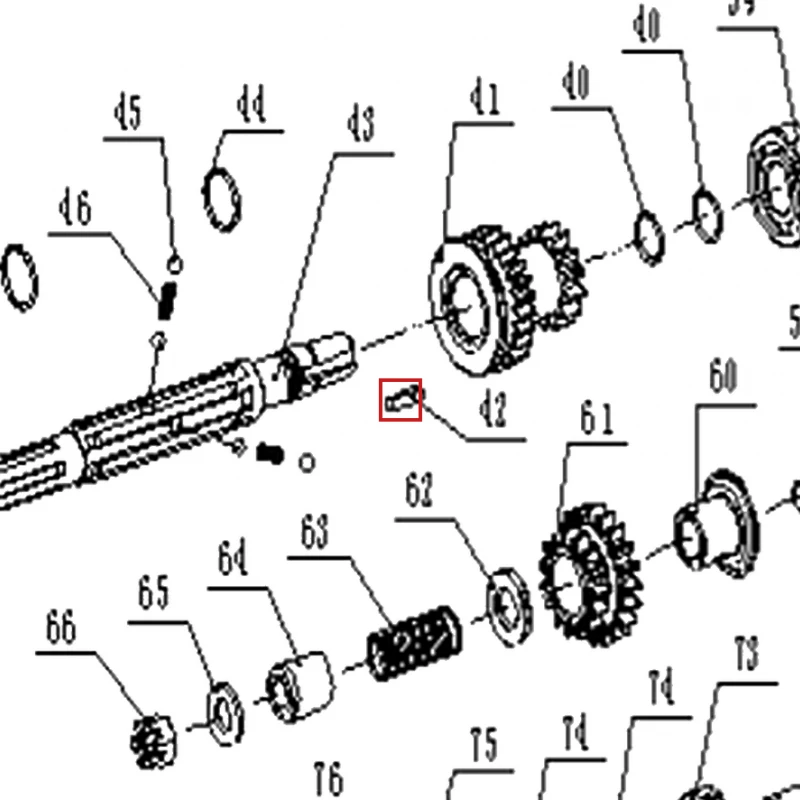 Pana a5x5x20 motosapa RURIS 1300KS, pozitia 42 pe plansa