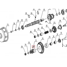 Pana a6x6x20 motosapa RURIS 1300KS, pozitia 77, cod ps1300ks-3-77