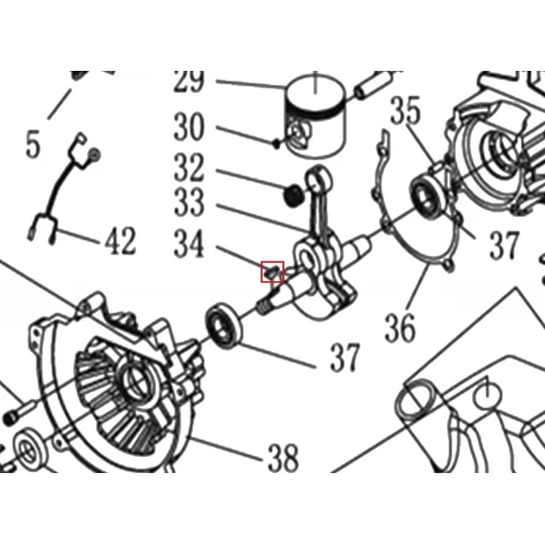 Pana motoburghiu RURIS TT14, pozitia 34, cod pstt14-1-34