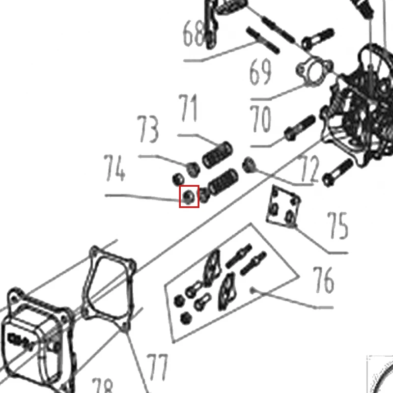 Pastila motor motocultor RURIS 731K, pozitia 74 pe plansa