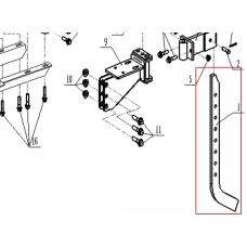 Picior sustinere motosapa RURIS 1001KSD, pozitia 1, cod ps1001ksd-6-1