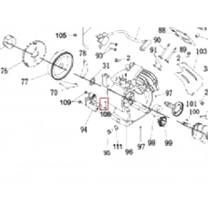 Pin ghidare 8x10 generator curent RURIS R-Power GE 1000, pozitia 108, cod psbs1500e-108