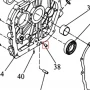 Pin ghidare 8x12 motosapa RURIS 650/651KSD, pozitia 38, cod ps173f-1-38