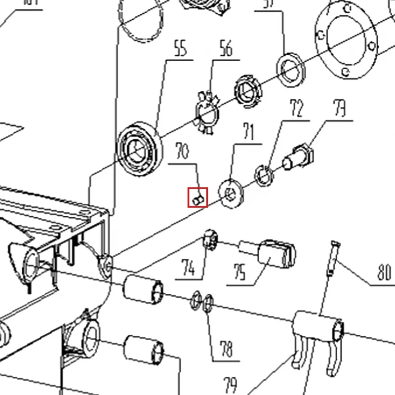 Pin ghidare motosapa RURIS 650/651KSD, pozitia 70 pe plansa