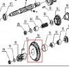 Pinion dublu (42-23) motosapa RURIS 1001KSD, pozitia 76 pe plansa