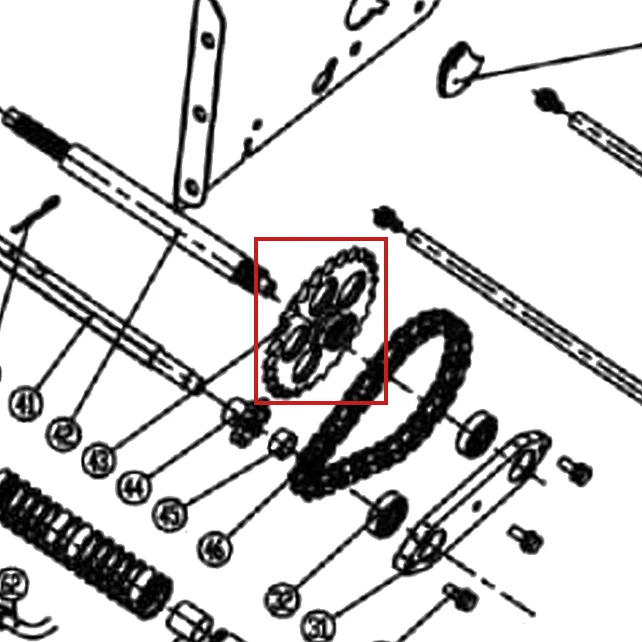 Pinion freza zapada RURIS Everest 1009, pozitia 43 pe plansa