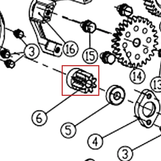 Pinion freza zapada RURIS Parang 604, pozitia 6 pe plansa