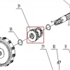 Pinion motosapa RURIS 650/651KSD, pozitia 39 pe plansa