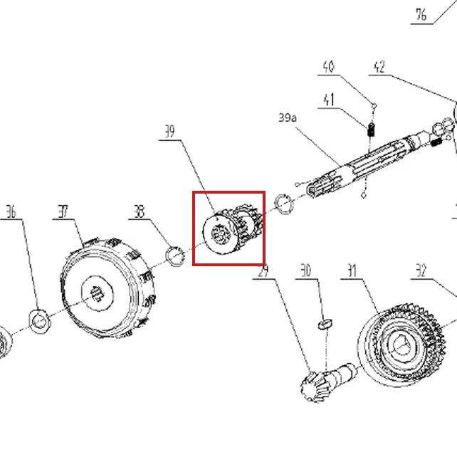 Pinion RURIS 731K motosapa, pozitia 39 plansa 2