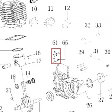 Pinten motoferastrau RURIS DAC 401S, plansa 2 pozitia 64, cod ps401s-2-64