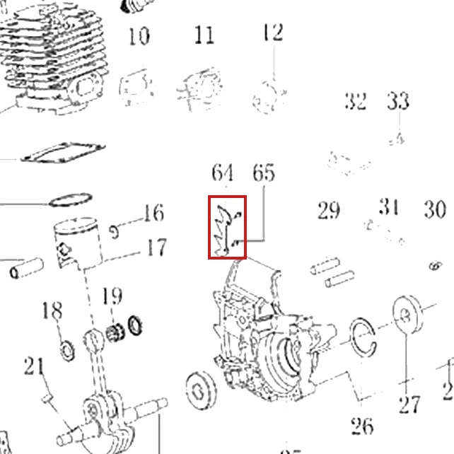 Pinten motoferastrau RURIS DAC 401S, pozitia 64 plansa 2