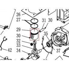 Piston motoburghiu RURIS TT14, pozitia 29, cod pstt14-1-29