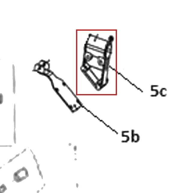 Placa fixare aparatoare motocoasa RURIS DAC 210, pozitia 5c pe plansa