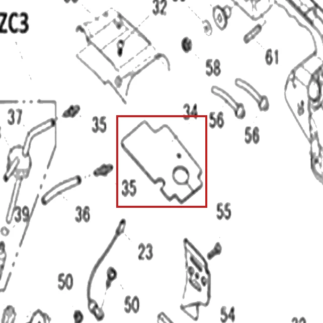 Placa izolator motoferastrau RURIS 142, pozitia 34 pe plansa