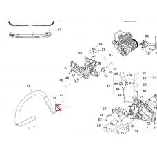 Placa motoferastrau RURIS DAC 401S, plansa 1 pozitia 56, cod ps401s-1-56