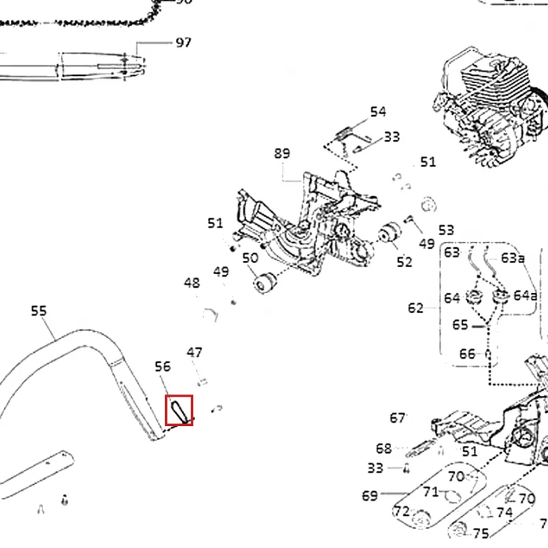 Placa motoferastrau RURIS DAC 401S, pozitia 56 plansa 1